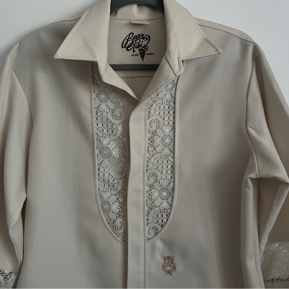 Vintage 70s Beay Tiki Iolani Hawaii Shirt-Men’s Shirt Size Medium - Picture 2 of 10